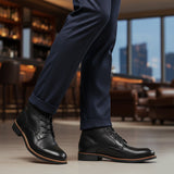 Vintage Leather Ankle Boots Men | Classic Style & All-Day Comfort