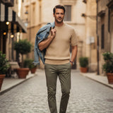 Men's Slim Fit Cashmere Shirt | Lightweight Summer Luxury