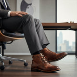 Vintage Leather Ankle Boots Men | Classic Style & All-Day Comfort