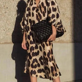 Leopard Print Midi Dress | Bold Confidence, Effortless Glamour