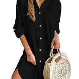 Button-Up Shirt Dress | Relaxed Fit, Effortless Versatility