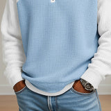 Men's Quarter Zip Pullover – Textured Knit Casual Jumper Top