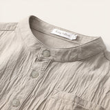Men's Cotton Linen Henley Shirt | Breathable Summer Comfort