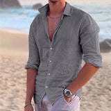 Men's Cotton Linen Shirt – Lightweight Button Down Summer Shirt