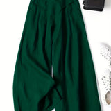 Women's Capri Trousers – Viscose Linen Blend Wide Leg Summer Fit