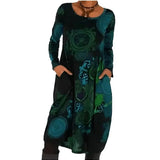Artistic Printed Midi Dress | Creative Style, Effortless Comfort
