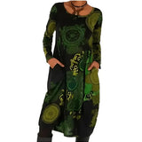 Artistic Printed Midi Dress | Creative Style, Effortless Comfort