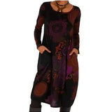 Artistic Printed Midi Dress | Creative Style, Effortless Comfort