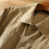 Men's Lightweight Utility Jacket - Lapel Collar Pocket Layer