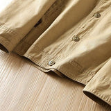 Men's Lightweight Utility Jacket - Lapel Collar Pocket Layer