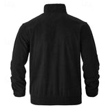 Men's Lapel-Collar Utility Jacket - Lightweight Button-Front Layer