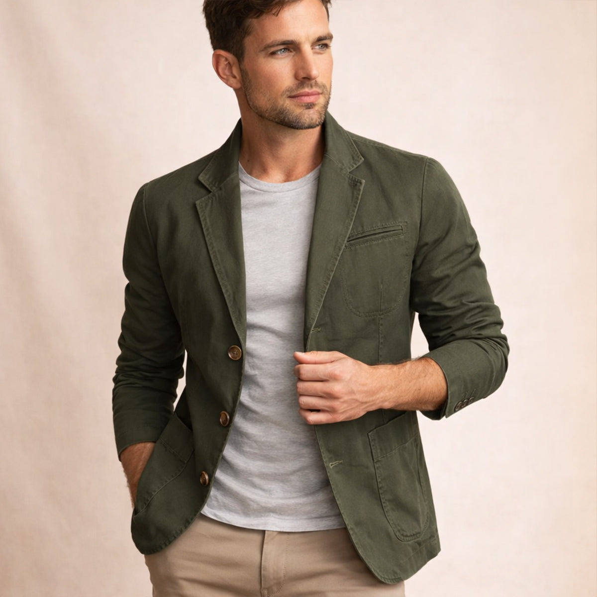 Men's Casual Lightweight Cotton Blazer | Effortless Style, All-Season Comfort