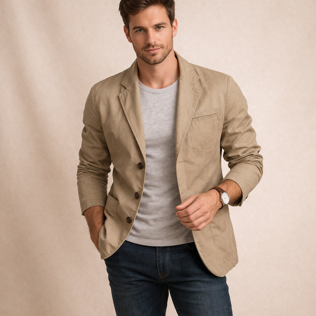 Men's Casual Lightweight Cotton Blazer | Effortless Style, All-Season Comfort
