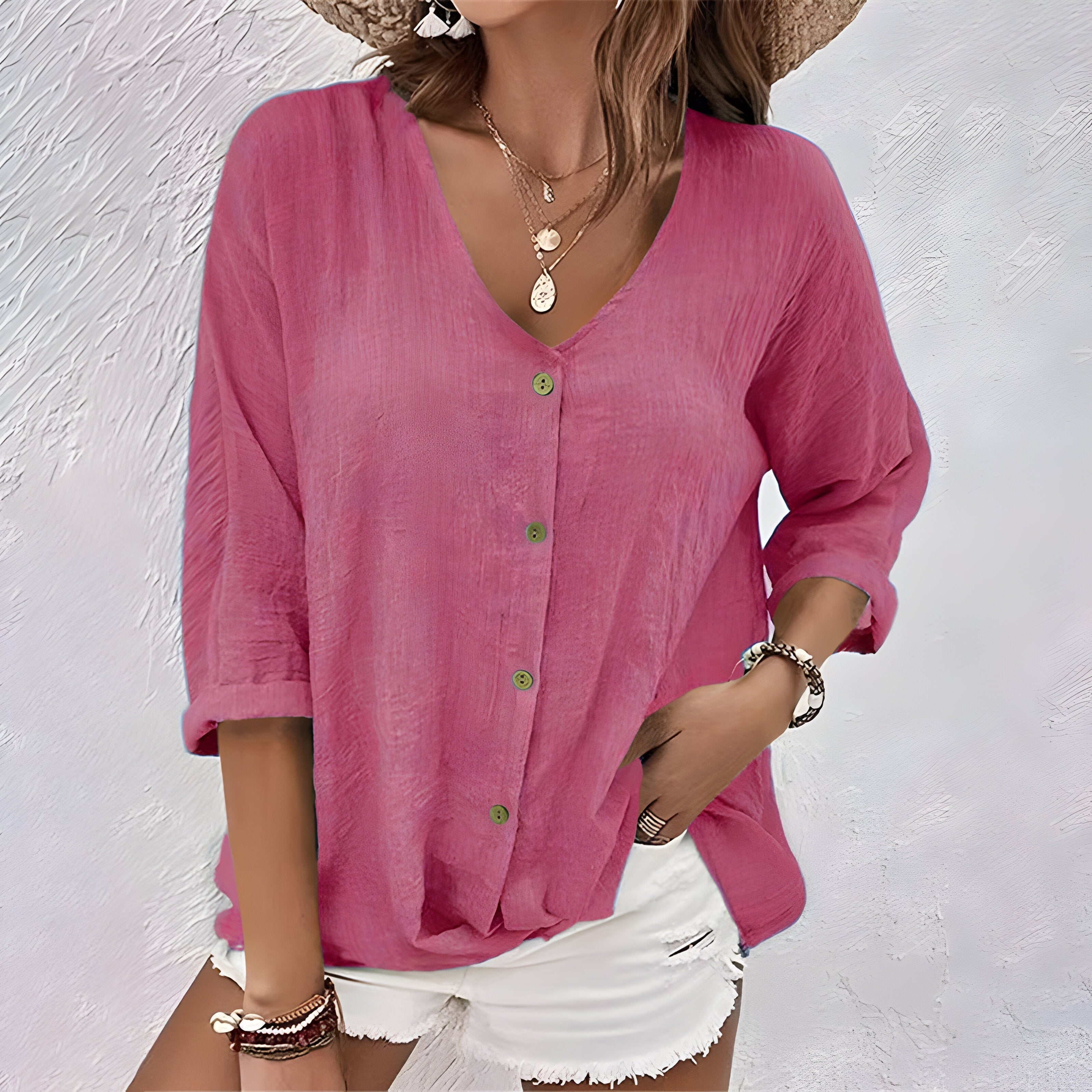 Women's Button-Up Blouse | Relaxed Elegance for Every Occasion