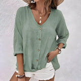 Women's Button-Up Blouse | Relaxed Elegance for Every Occasion