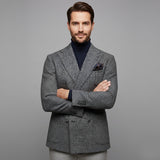 Men's Double Breasted Plaid Blazer | Classic Checked Style