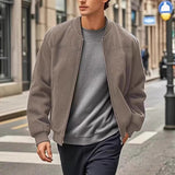 Men's Lightweight Stand-Collar Jacket - Everyday Zip-Up Layer