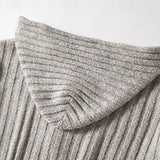 Men's Cable-Knit Hooded Cardigan - Button-Front Casual Layer