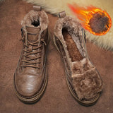 Men's Winter Boots - Fleece Lined Warm Boots for Cold Weather