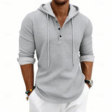 Men's Drawstring Hoodie – Relaxed Fit Casual Pullover Sweatshirt