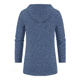 Men's Long Hooded Coat – Minimalist Mid-Length Winter Overcoat