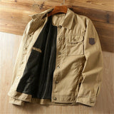 Men's Lightweight Utility Jacket - Lapel Collar Pocket Layer