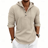 Men's Drawstring Hoodie – Relaxed Fit Casual Pullover Sweatshirt