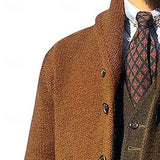 Men's Shawl-Collar Colour-Block Cardigan - Regular-Fit Knit Layer