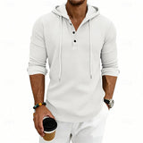 Men's Drawstring Hoodie – Relaxed Fit Casual Pullover Sweatshirt