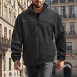 Men's Stand-Collar Full-Zip Jacket - Insulated Casual Layer