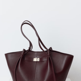 Structured Shopper Bag with Gold-Tone Hardware | Refined Utility, Timeless Style