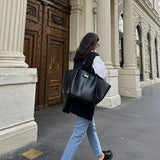 Structured Shopper Bag with Gold-Tone Hardware | Refined Utility, Timeless Style