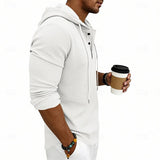 Men's Drawstring Hoodie – Relaxed Fit Casual Pullover Sweatshirt
